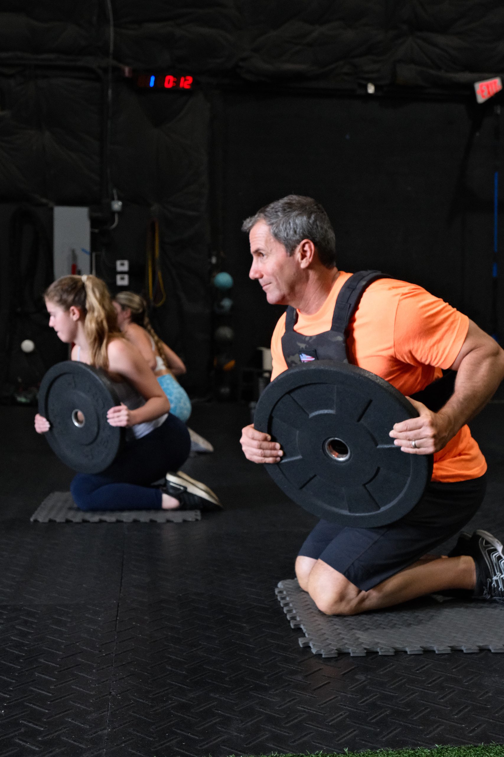 Members working out